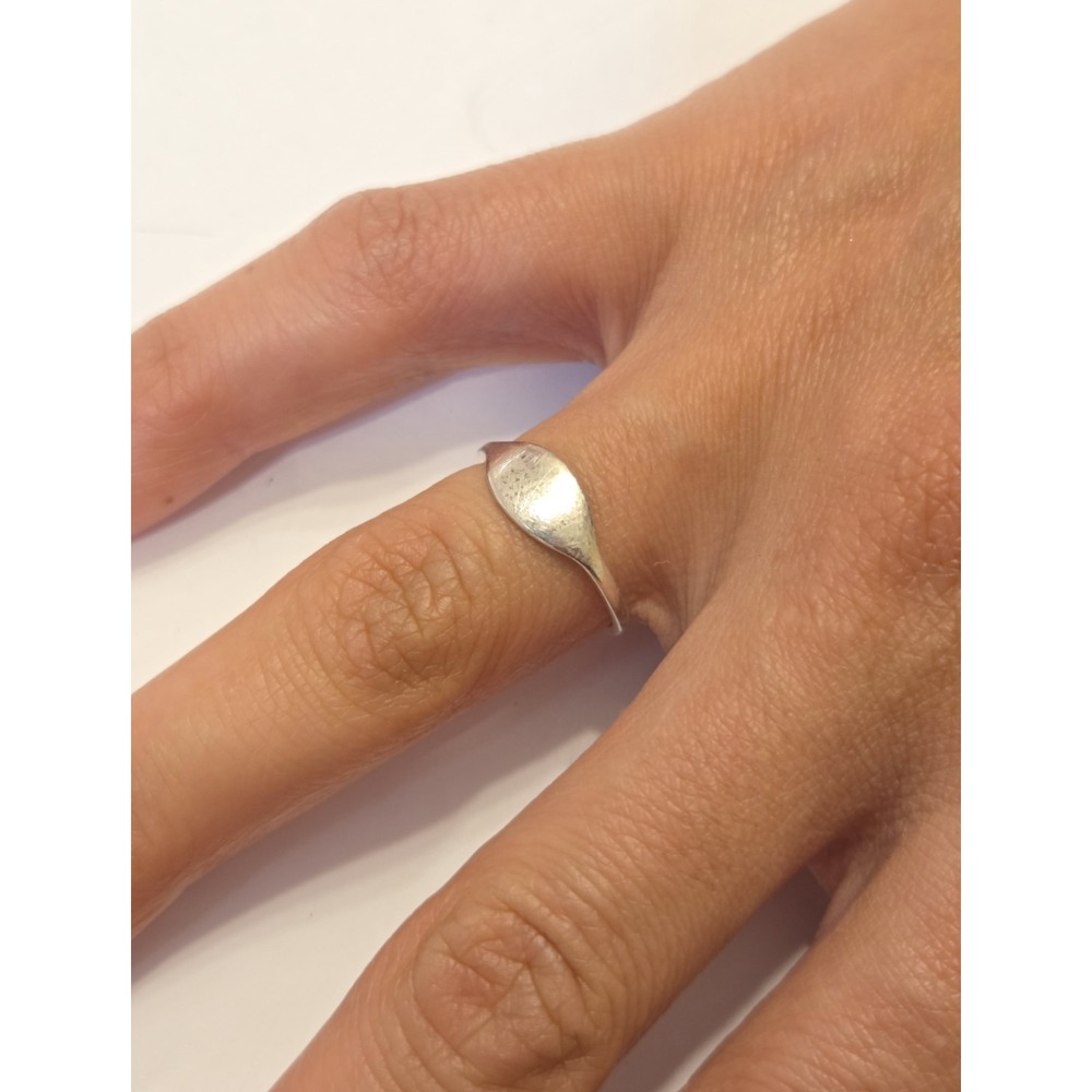 Vintage Women's Sterling Silver Unengraved Signet Ring Size 6 925